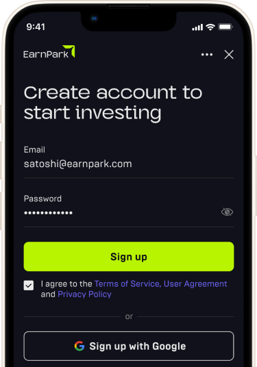 Create your EarnPark account