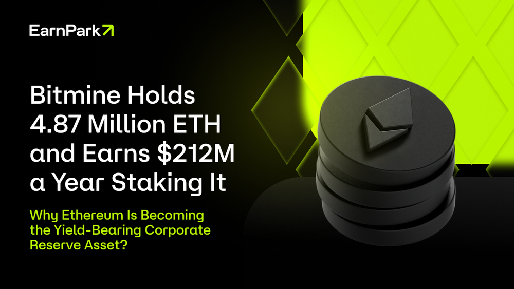 Bitmine Holds 4.87 Million ETH and Earns $212M a Year Staking
